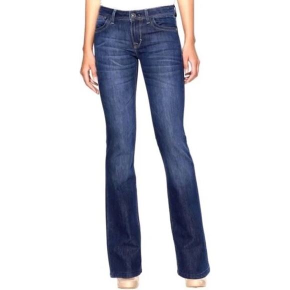 DL1961 Jennifer High Rise Bootcut Jeans Rhythm Dark Wash Premium Denim W28 L30 - Picture 1 of 13
